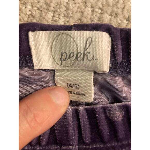 Levi’s Denim Jean Dress & Peek Polka-dot Velvet Leggings ~ LOT Size 4 - Picture 6 of 6